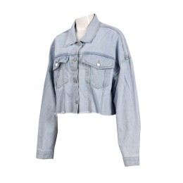 JN007 design women's short denim jacket denim  garment factory JN007 design women's short denim jacket denim  garment factory